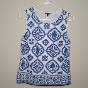 Talbots Side zipper Sleeveless Blouse